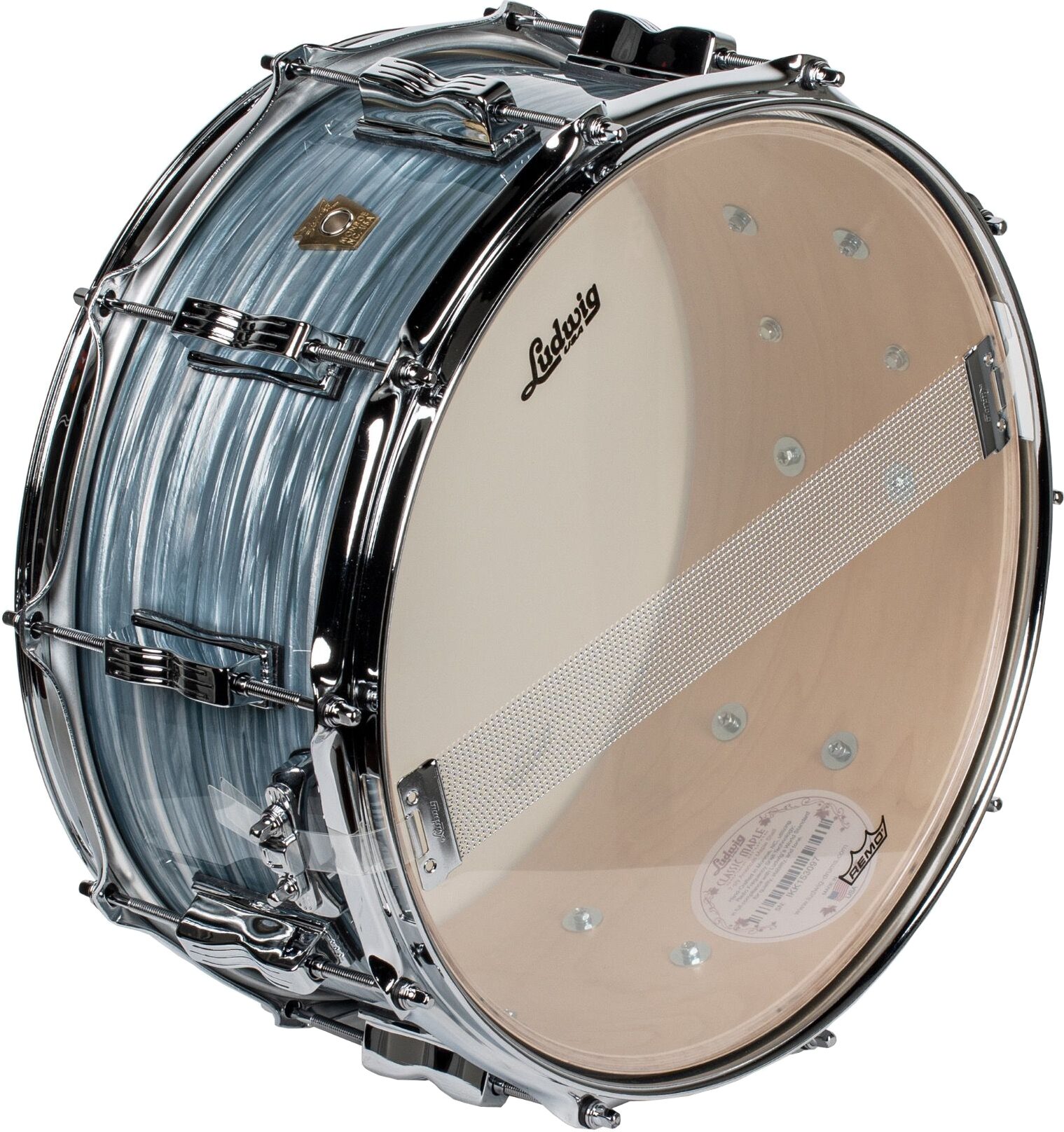 Ludwig LS403XX Classic Maple Wood Snare, Action Position Back