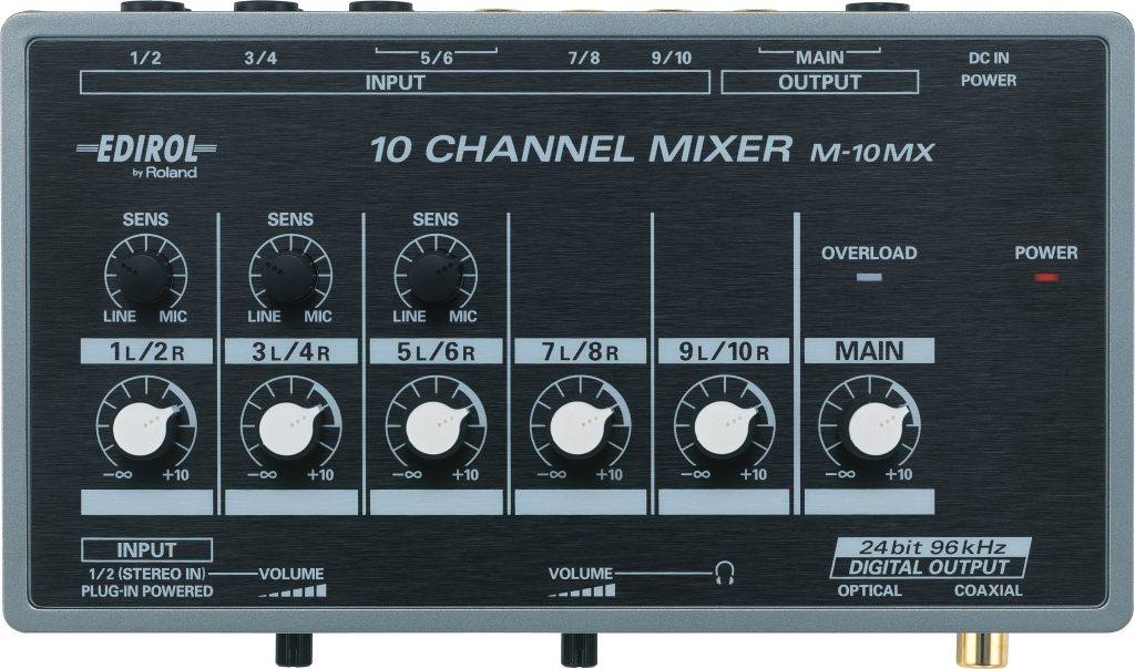 Edirol M10MX 10-Channel Mixer, Main