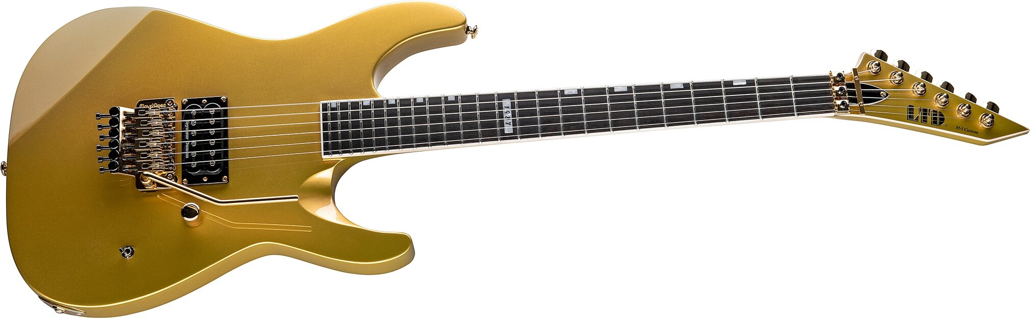 ESP LTD M1 Custom 87 Electric Guitar, Metallic Gold, Action Position Back