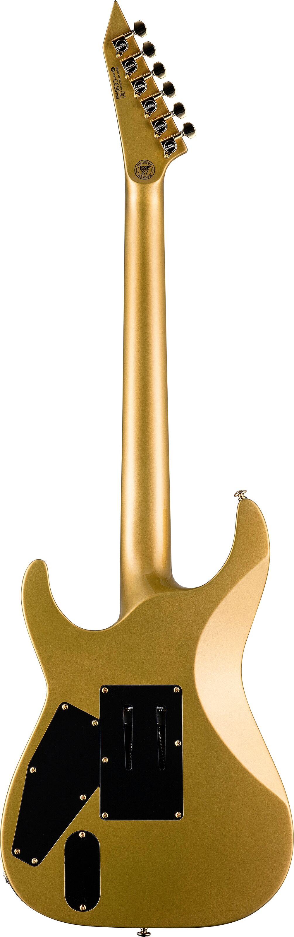 ESP LTD M1 Custom 87 Electric Guitar, Metallic Gold, Action Position Back