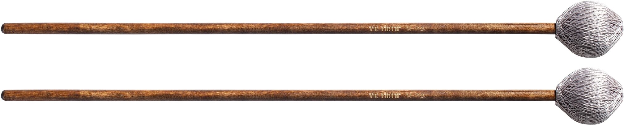 Vic Firth M70 Corpsmaster Marimba Mallets, Medium Cord, Action Position Back