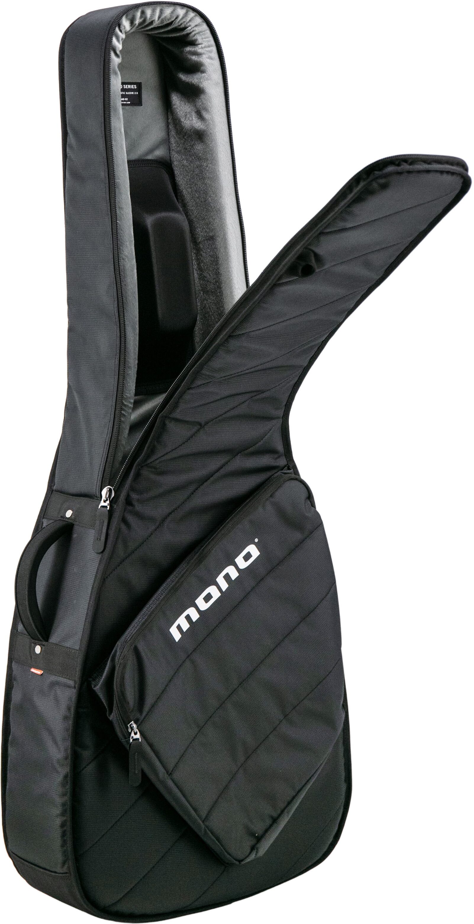 Mono M80 Acoustic Guitar Sleeve 2.0, Black, Angled Side