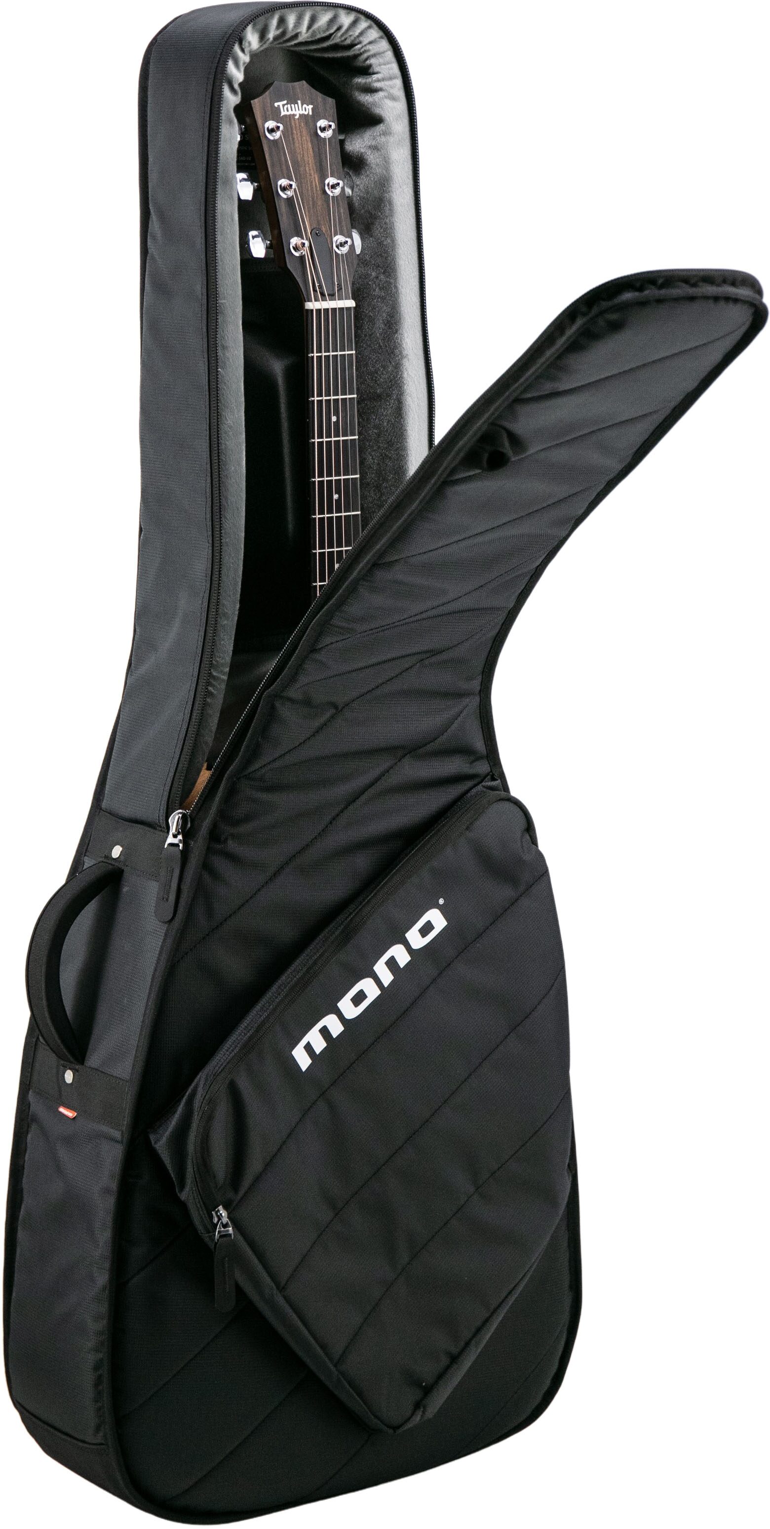 Mono M80 Acoustic Guitar Sleeve 2.0, Black, Angled Side