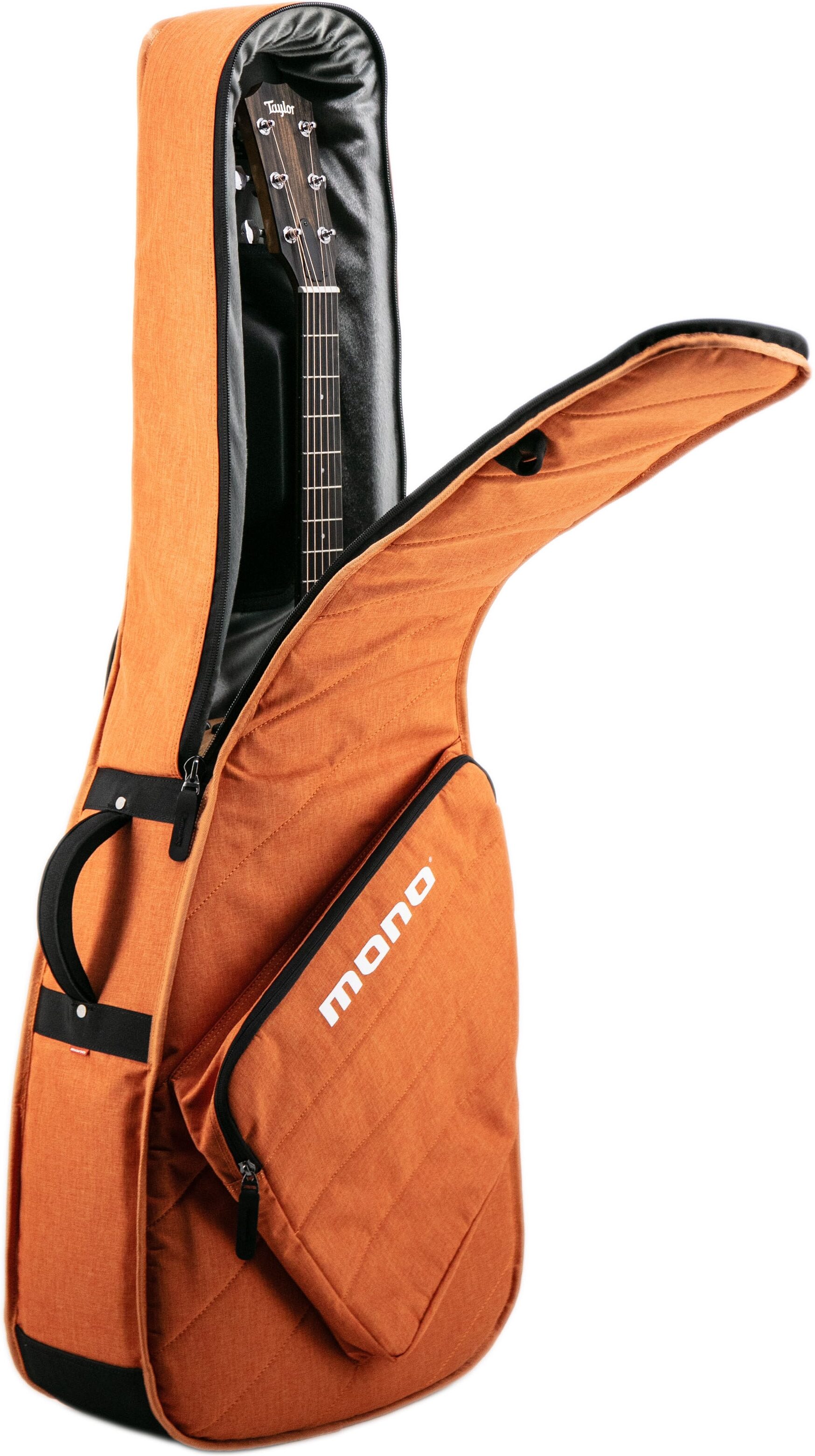 Mono M80 Acoustic Guitar Sleeve 2.0, Orange, Angled Side