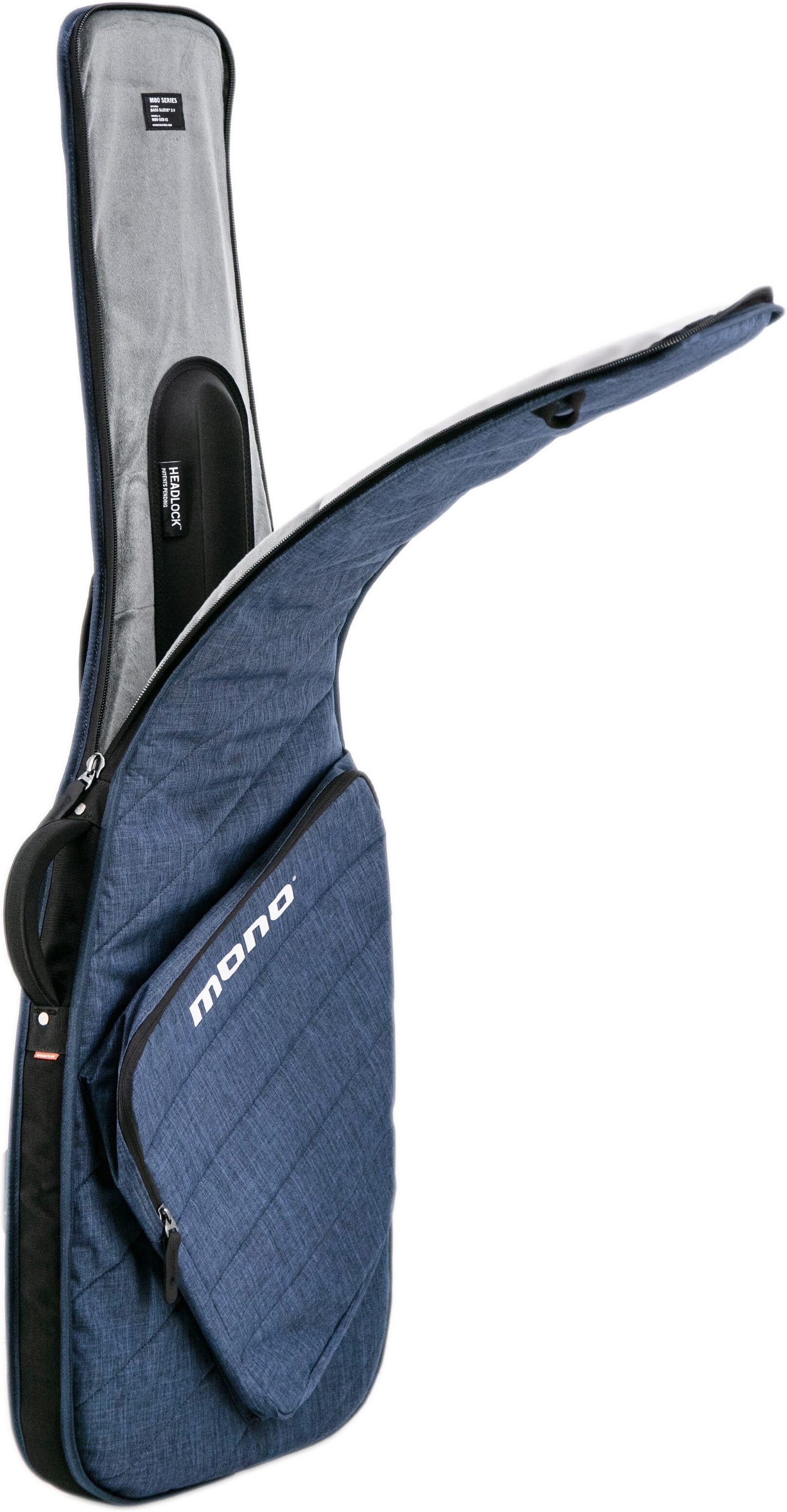 Mono M80 Bass Sleeve 2.0, Blue, Angled Side
