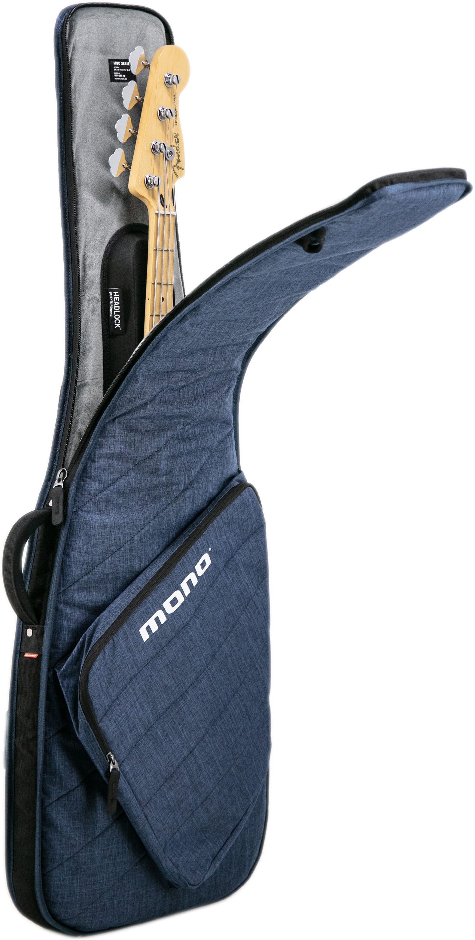 Mono M80 Bass Sleeve 2.0, Blue, Angled Side