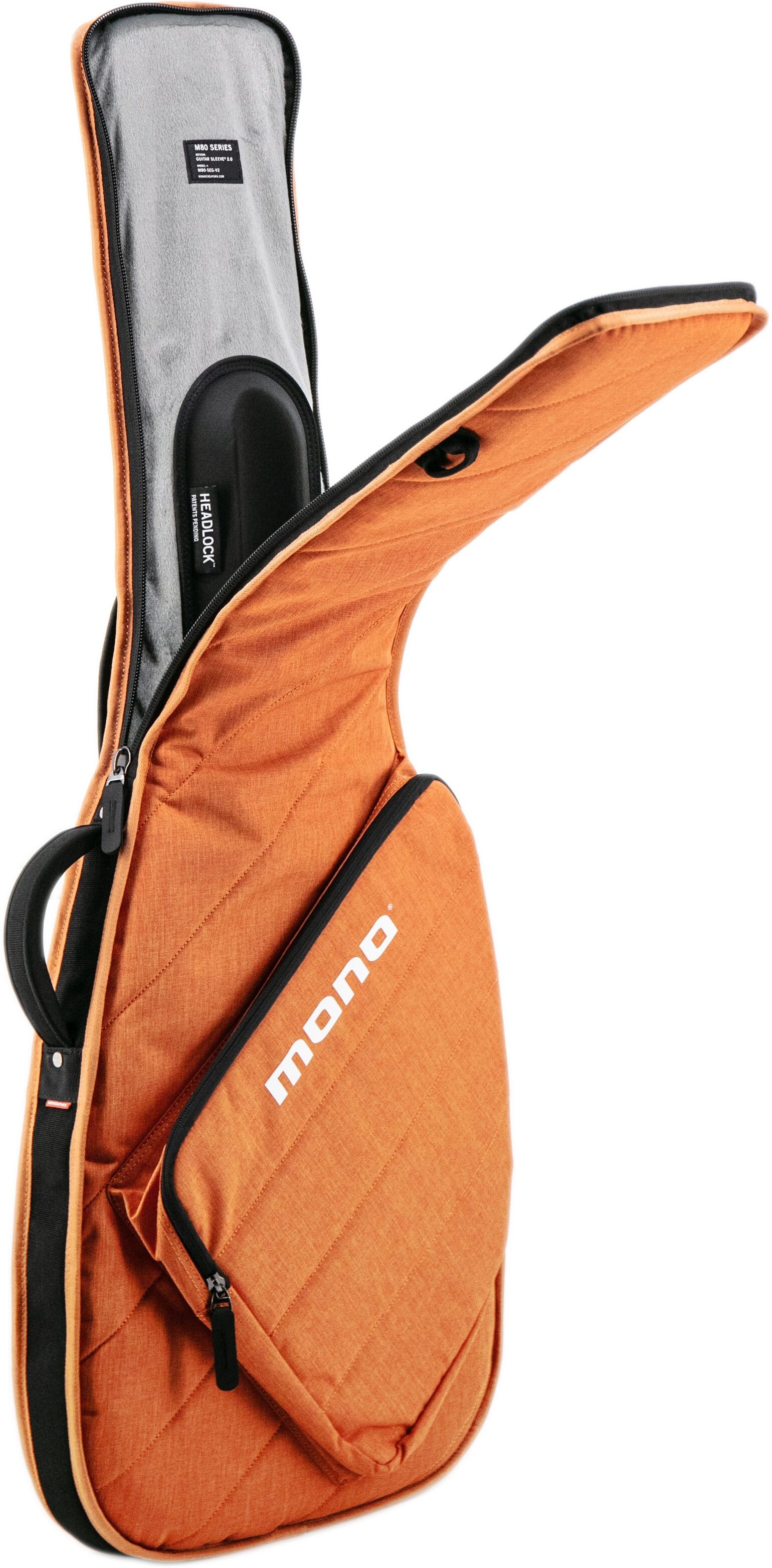 MONO M80-SEG-V2 M80 Guitar Sleeve 2.0, Orange, Angled Side