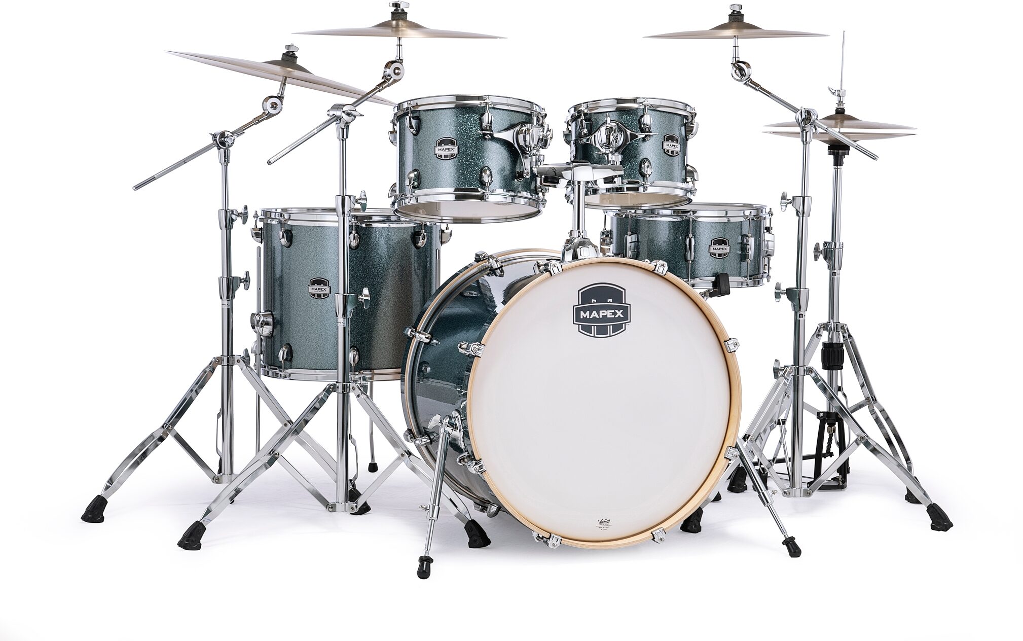 Mapex MA529SF Mars Rock Drum Shell Kit, 5-Piece, Twilight Sparkle, Action Position Back