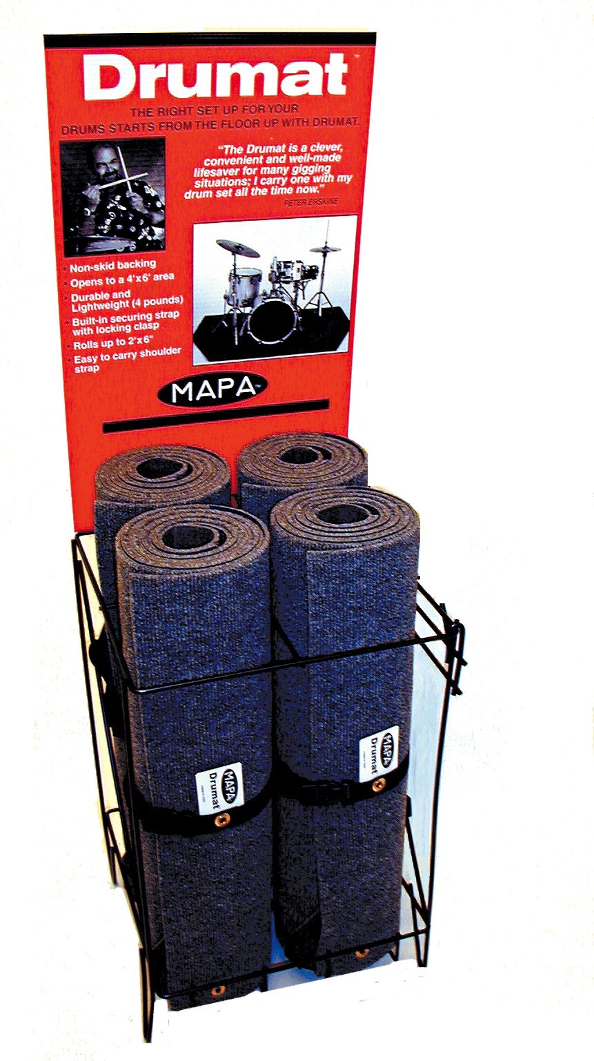 MAPA Drumat drum rug (drummat) and drum accessories.