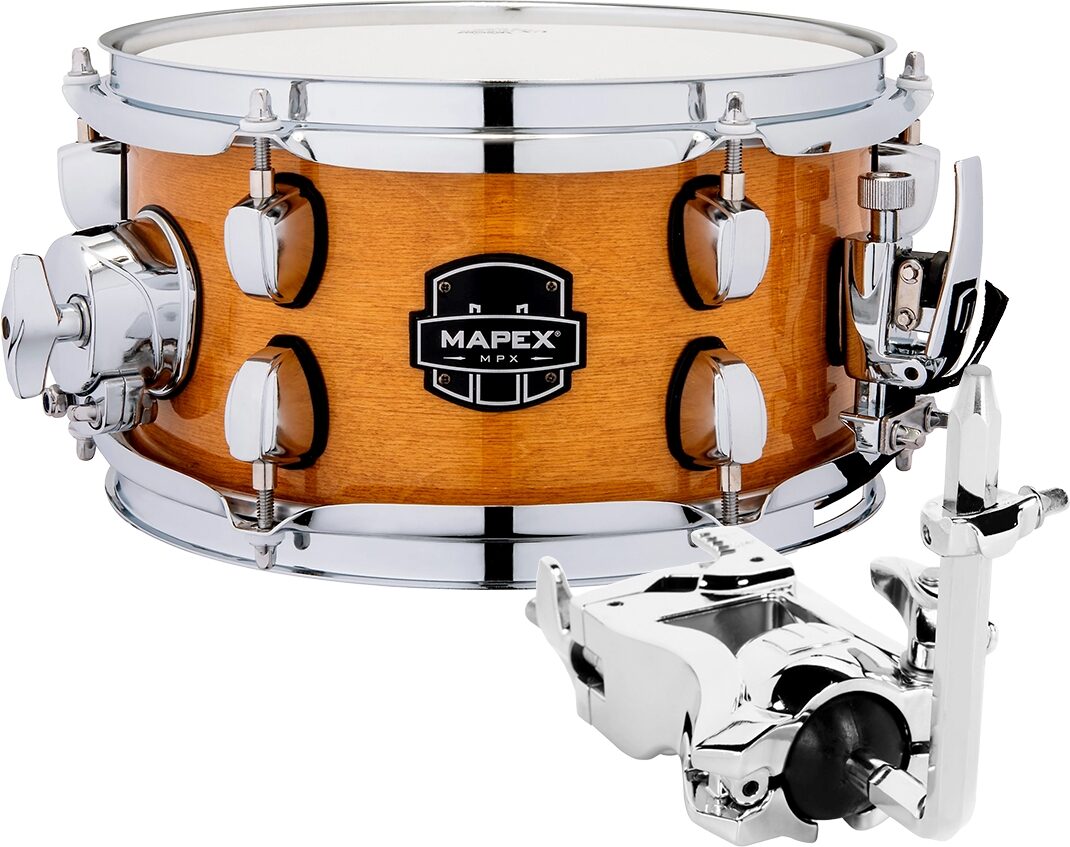 Mapex MPX Maple/Poplar Hybrid Snare, Natural, 10x5.5 inch, with Mount and Clamp, pack