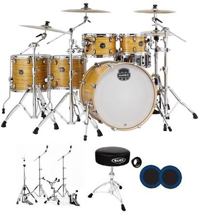 Mapex Armory Studioease Fast Drum Shell Kit, 6-Piece, Desert Dune Hardware Pack