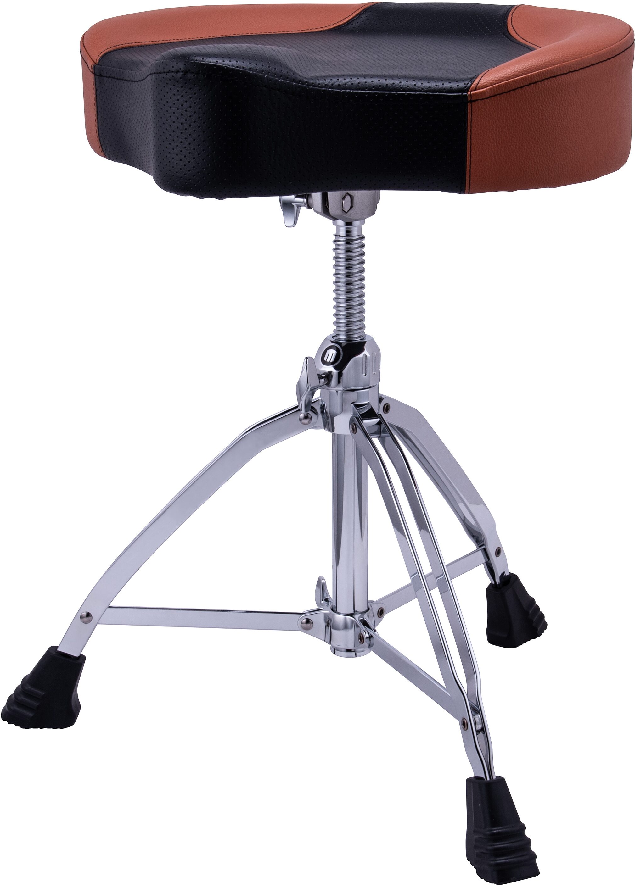 Mapex T855 Spin Up Double-Braced Saddle Top Drum Throne, Brown, Action Position Back