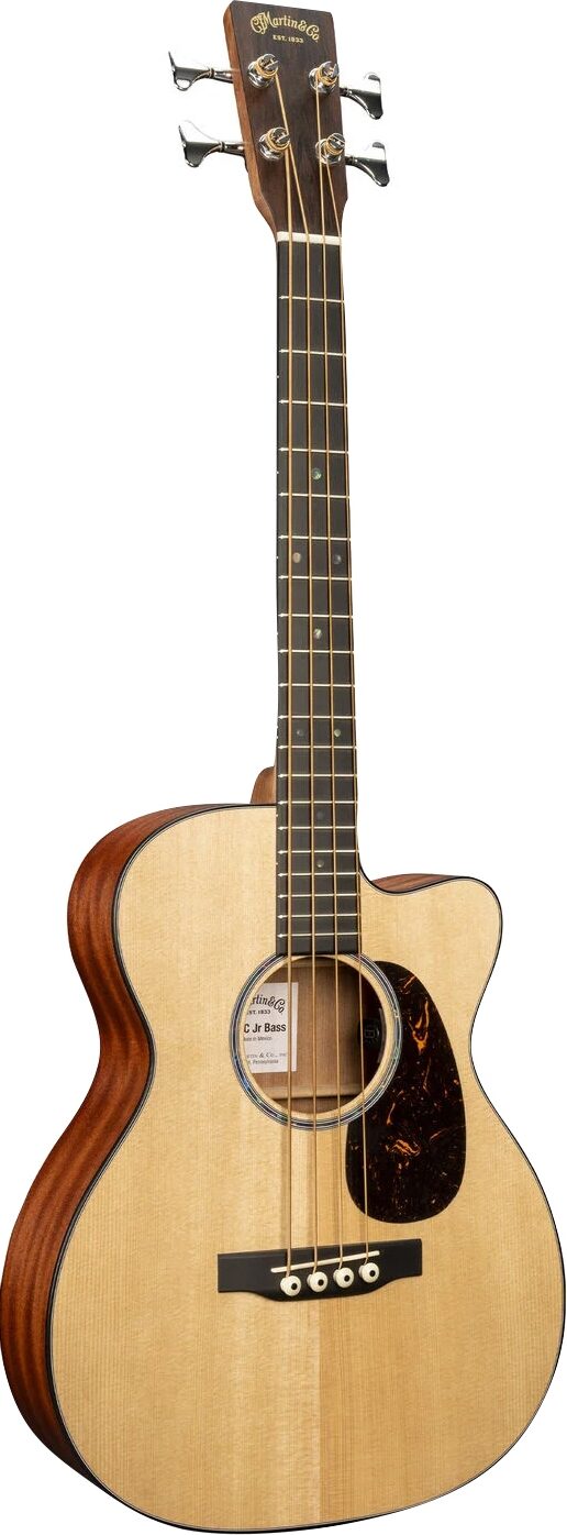 Martin 000C Junior E Acoustic-Electric Bass (with Soft Case), Spruce, Action Position Back