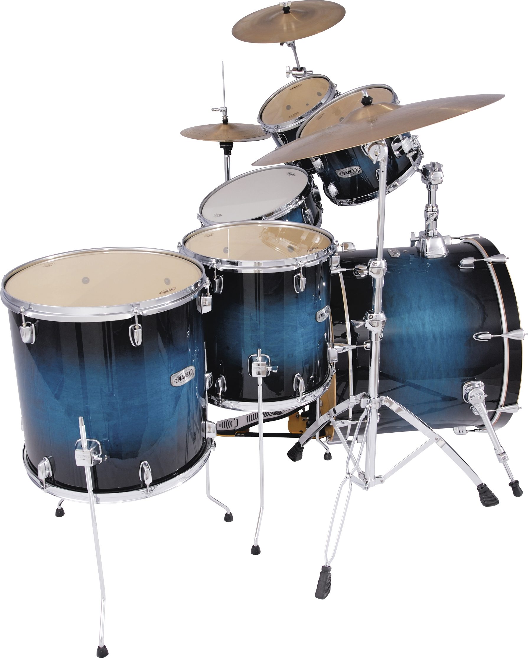 Mapex MB5285A M Birch Crossover 22 5-Piece Drum Kit, Black Forest Sapphire