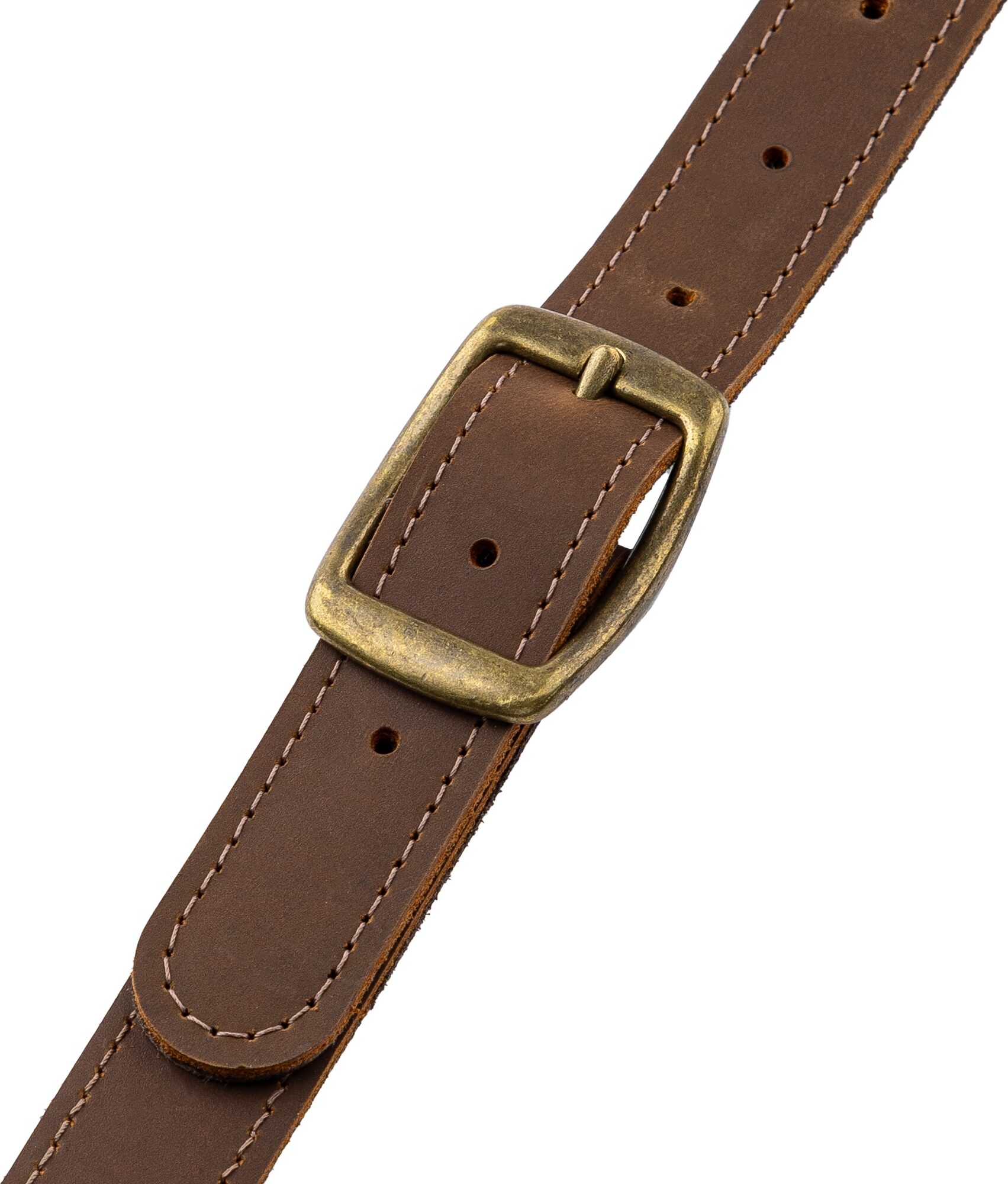 Levy's MCH11APX Apex Series Leather Guitar Strap, Brown, Action Position Back