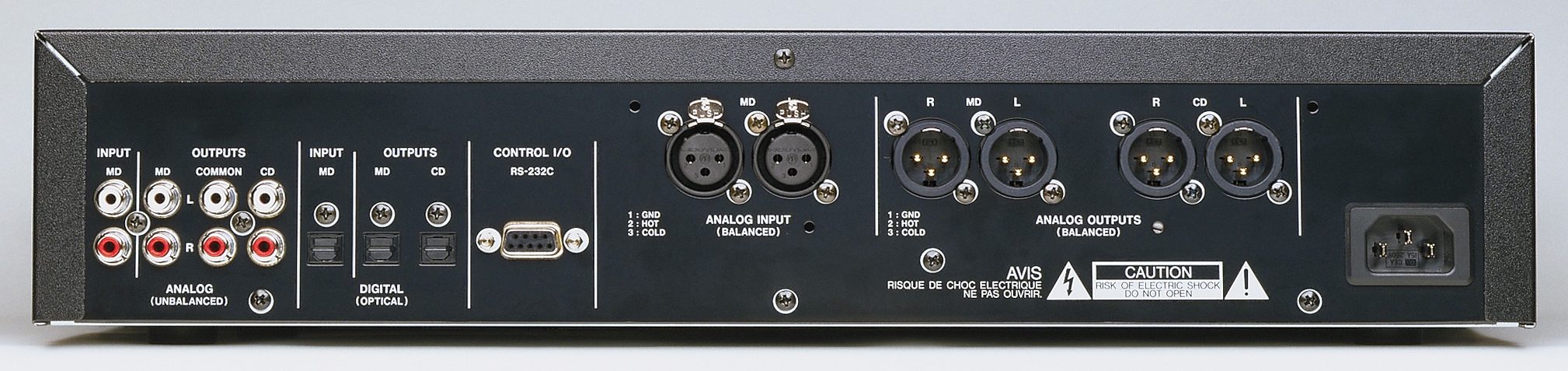 TASCAM MDCD1 Pro CD Player/MiniDisc Recorder, Rear with optional LA-MC1 card