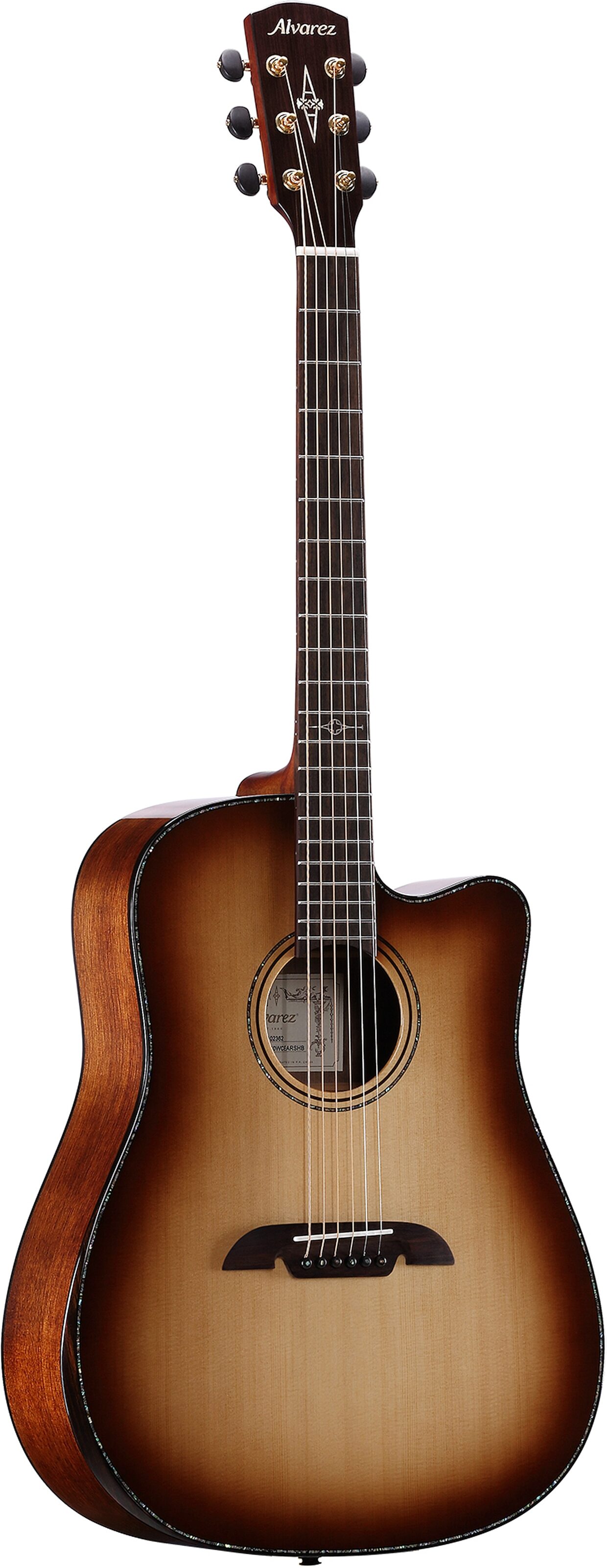 Alvarez MDA70WCEAR Masterworks Elite Dreadnought Acoustic-Electric Guitar, Action Position Back