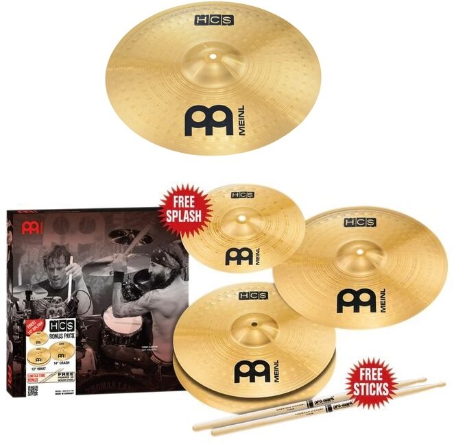 Meinl Percussion HCS Cymbal Package with 13" Hi-Hats, crash