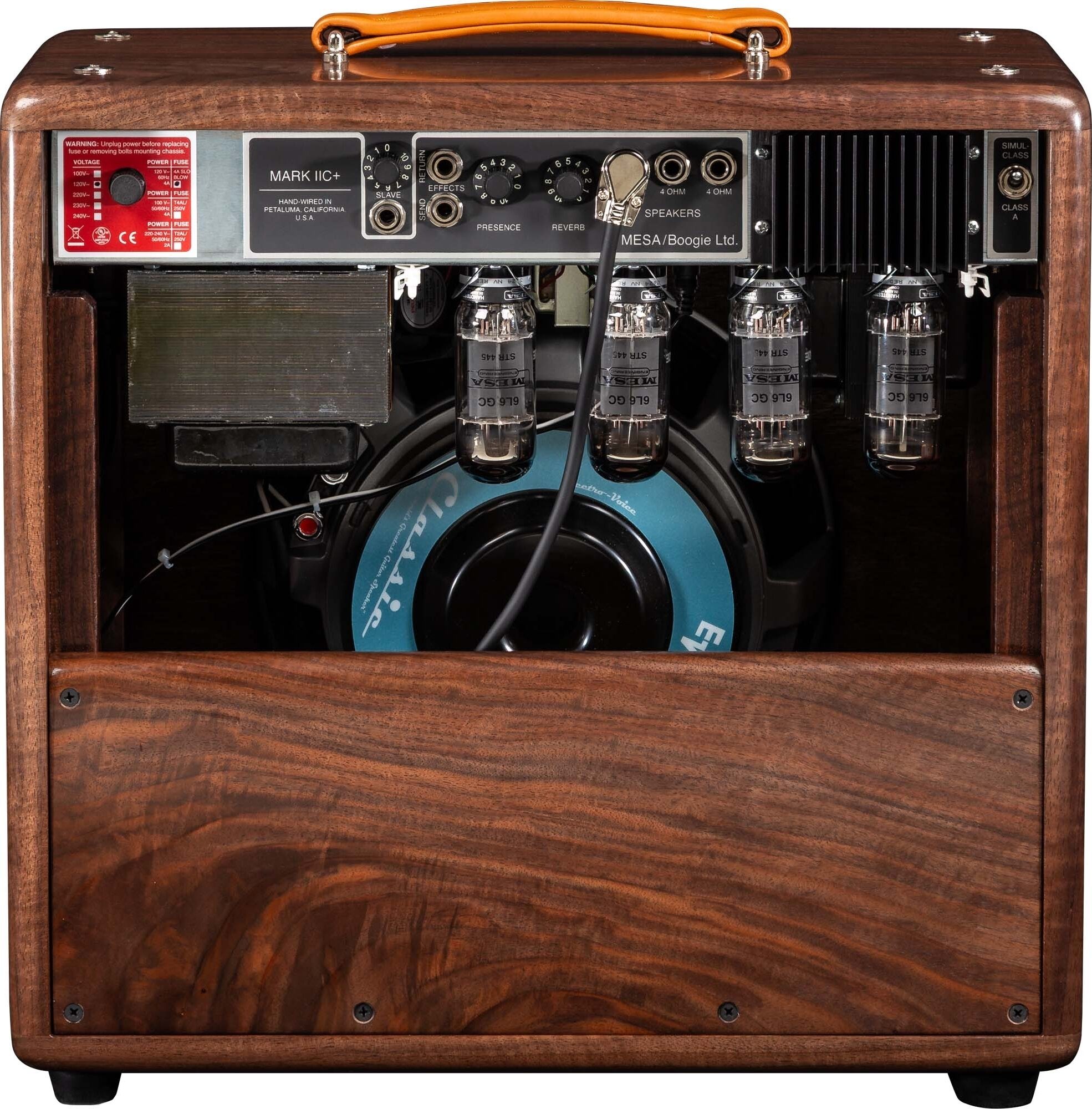 Mesa/Boogie Limited Edition Mark IIC Plus Guitar Combo Amplifier, Walnut Wicker, Action Position Back