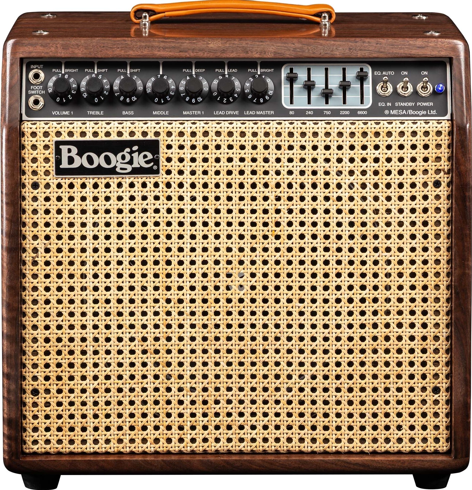 Mesa/Boogie Limited Edition Mark IIC Plus Guitar Combo Amplifier, Walnut Wicker, Action Position Back