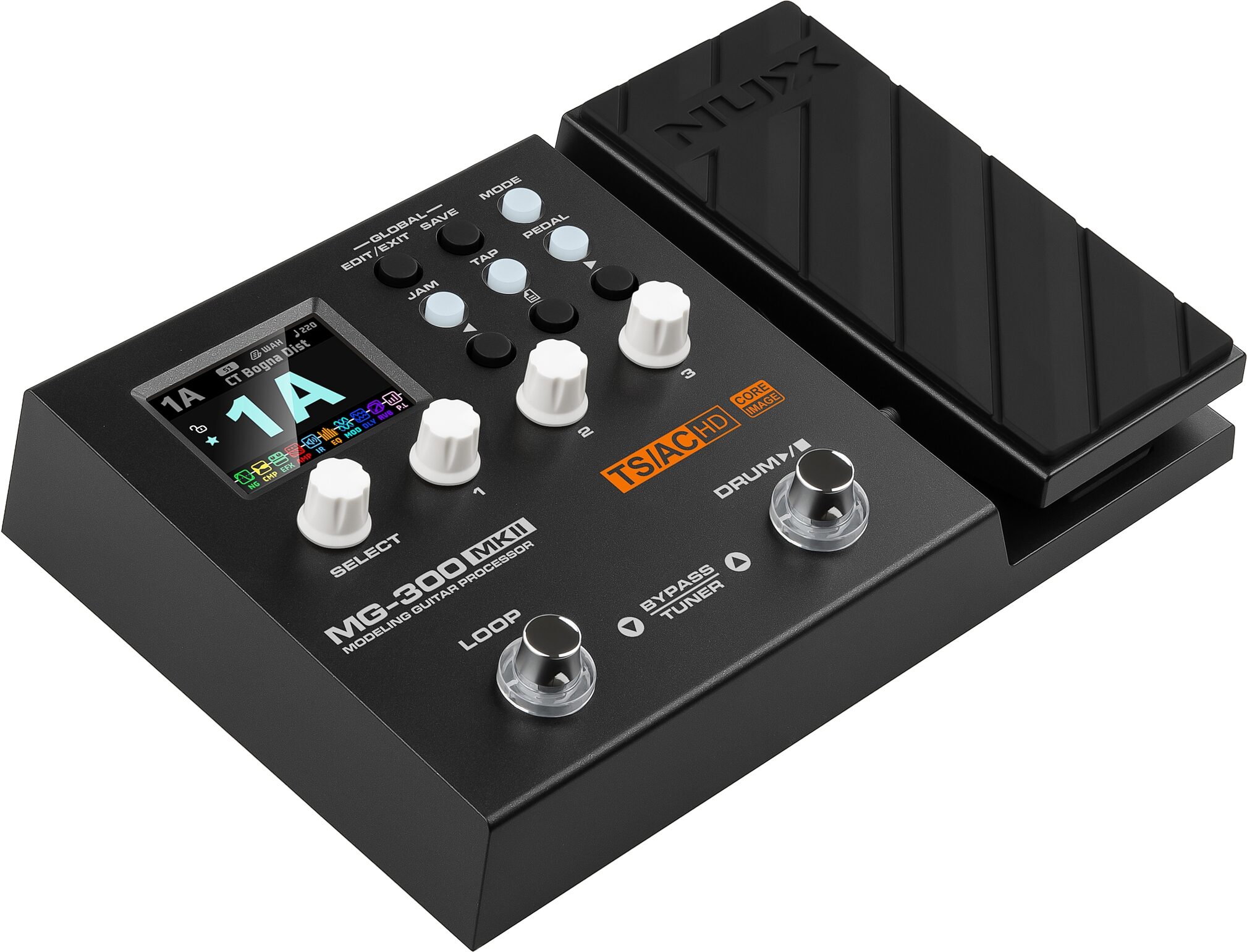 NUX MG-300 MKII Multi-Effects Processor, New, Action Position Back