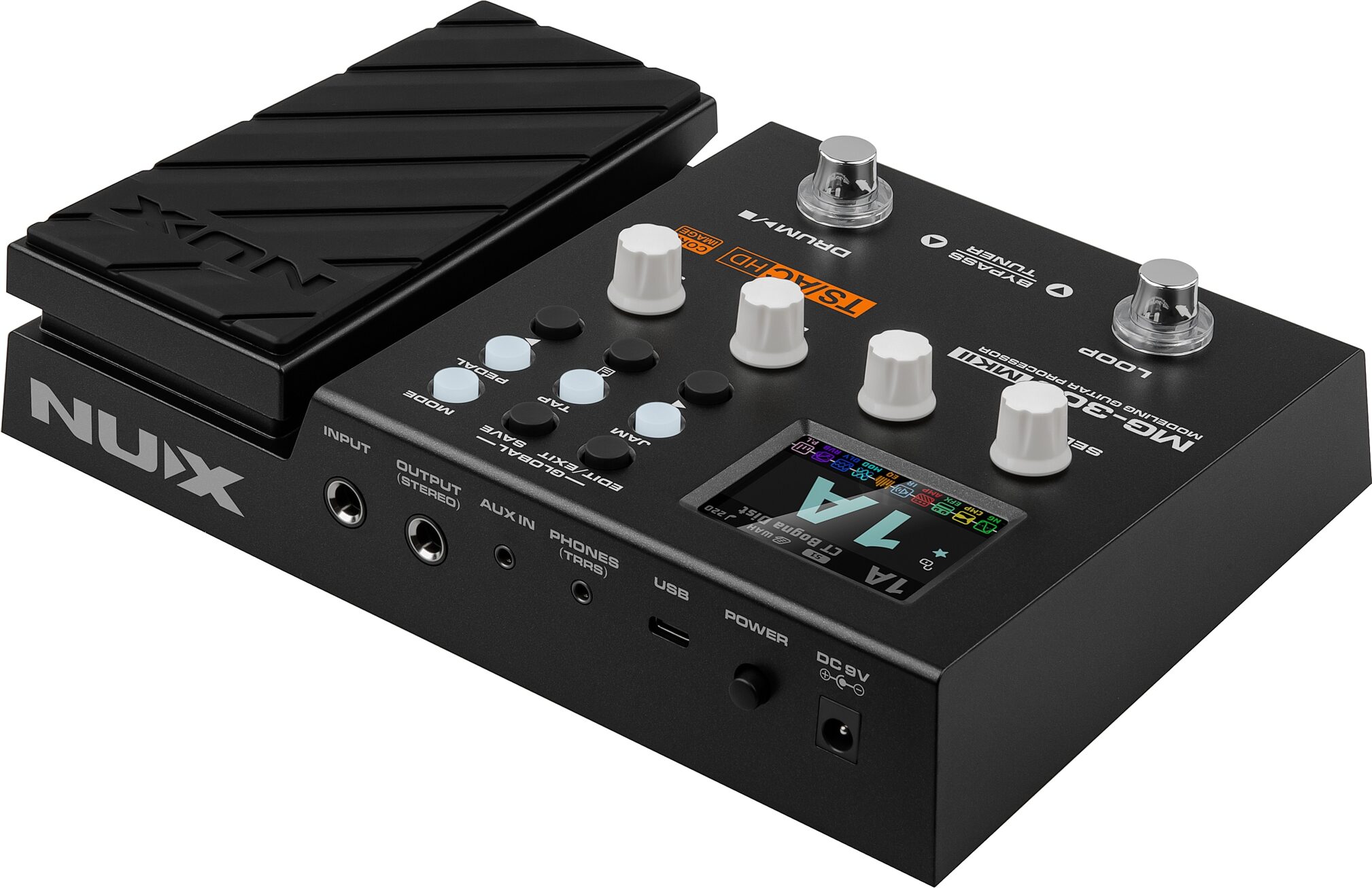 NUX MG-300 MKII Multi-Effects Processor, New, Action Position Back