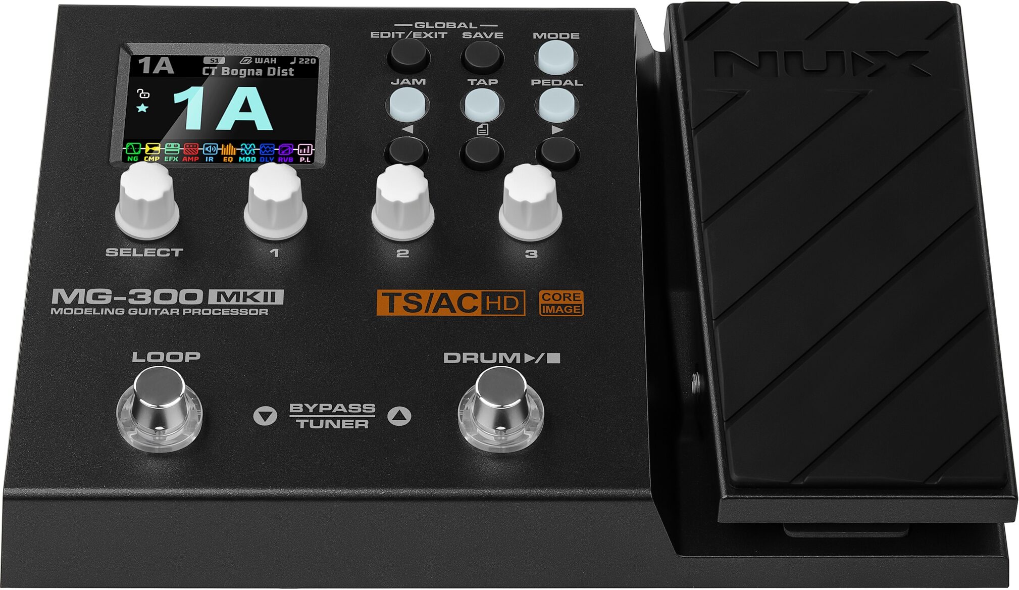 NUX MG-300 MKII Multi-Effects Processor, New, Action Position Back