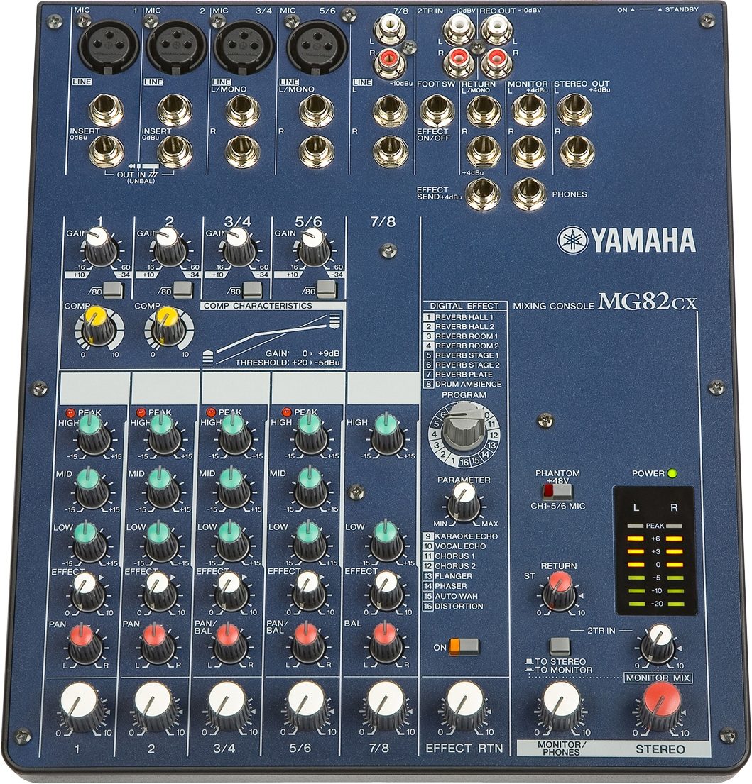 Yamaha MG82CX 8-Channel Stereo Mixer with Effects | zZounds
