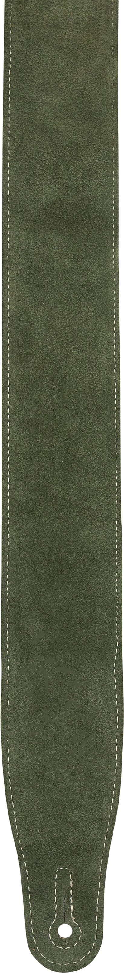 Levy's Padded Garment Leather Guitar Strap, Brown Green, 2.5 inch, MGS80CS-BRN-GRN, Action Position Back