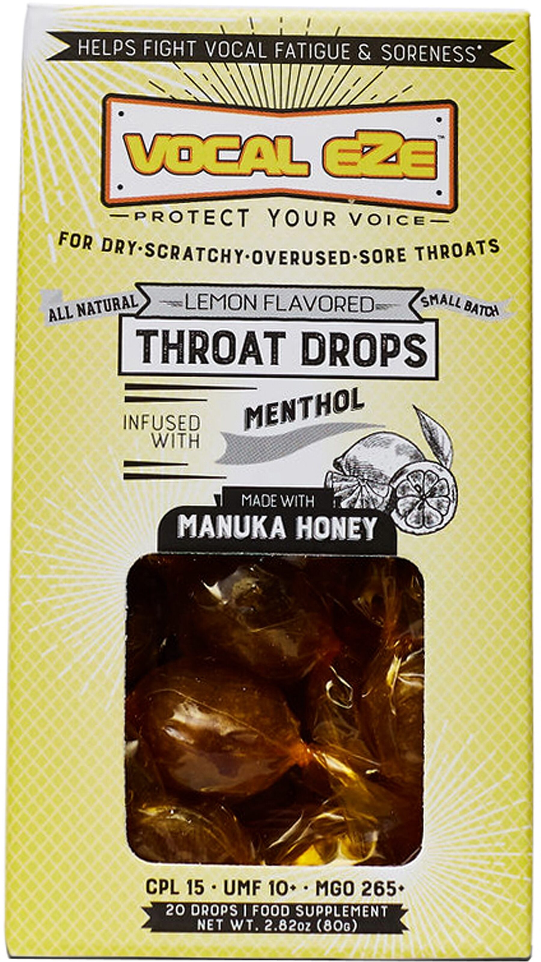 Vocal Eze Drops (20-Pack), Action Position Back