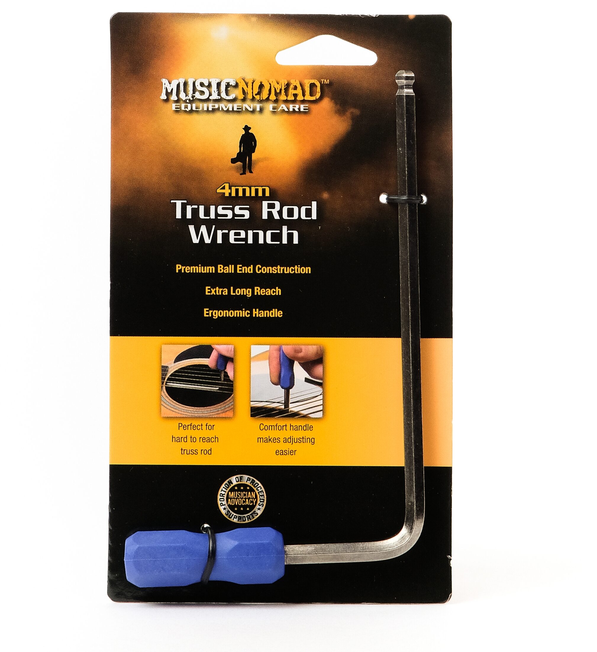 Music Nomad MN237 Premium Truss Rod Wrench 4mm, New, Action Position Back