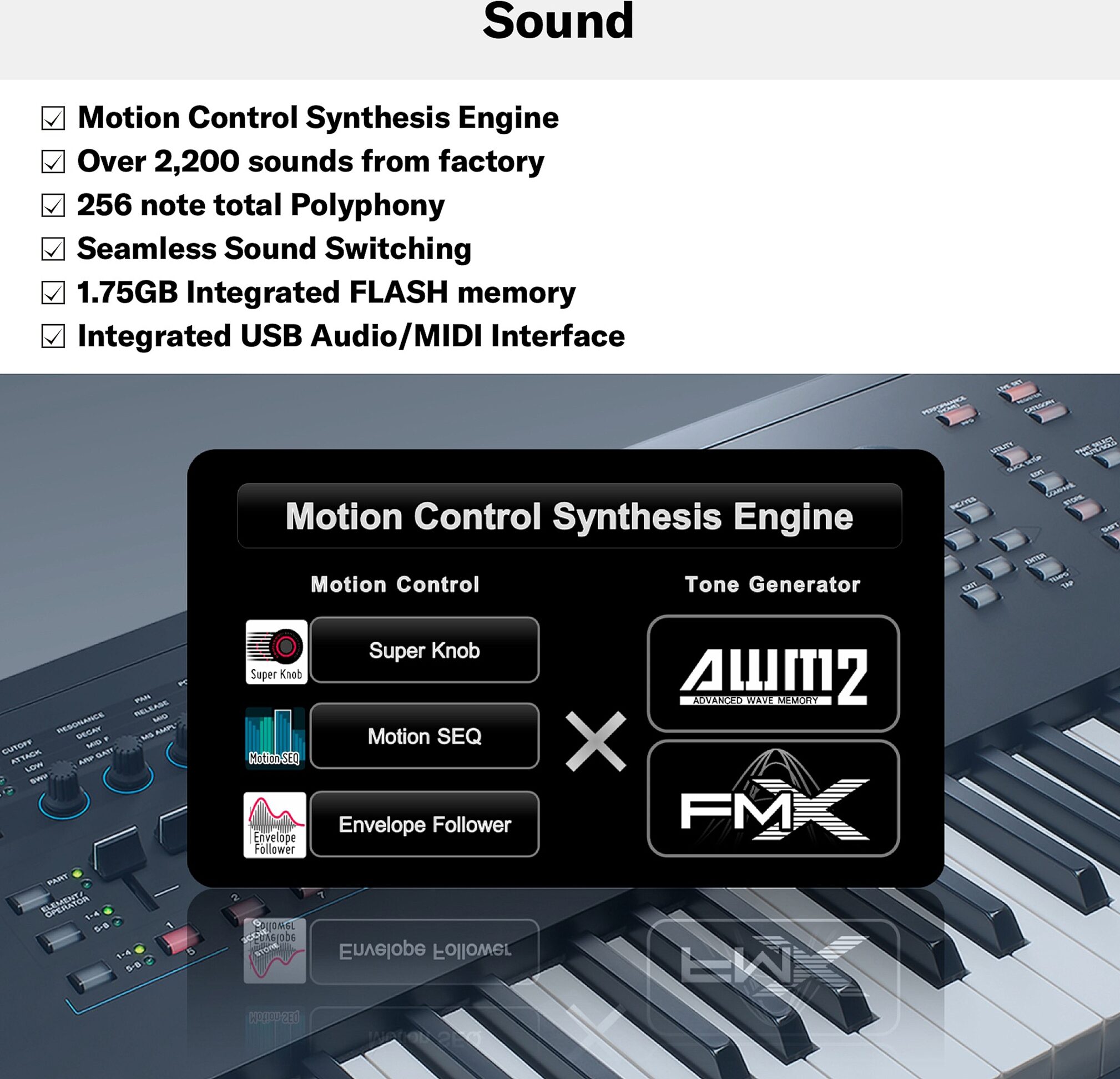 Yamaha MODX8 Plus Keyboard Synthesizer, 88-Key | zZounds