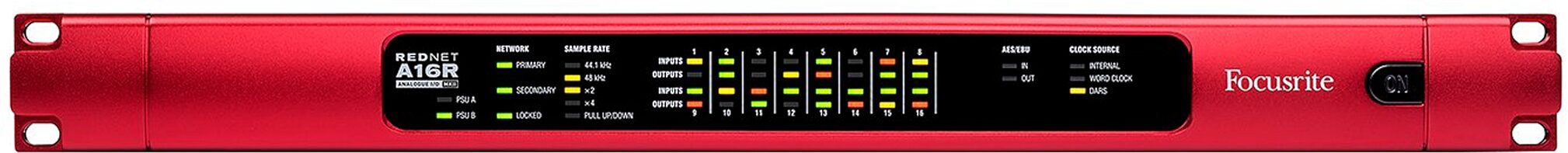 Focusrite RedNet A16R MkII Dante Interface, Action Position Back