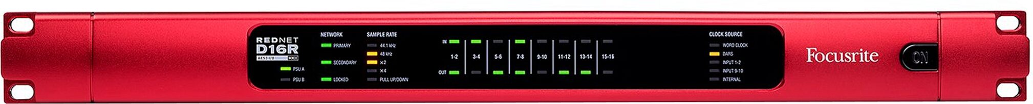 Focusrite RedNet D16R MkII Dante Audio Interface, Action Position Back