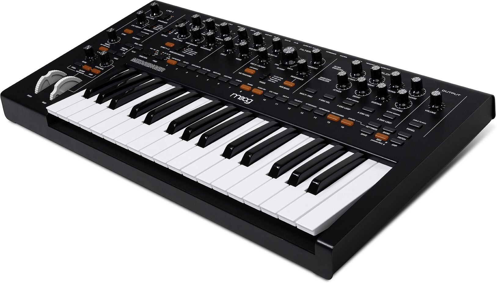 Moog Messenger Monophonic Analog Synthesizer, 32-Key, New, Action Position Back