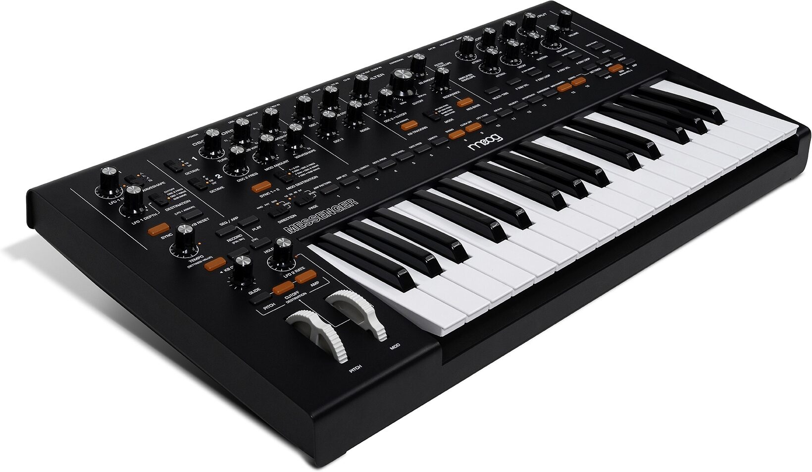 Moog Messenger Monophonic Analog Synthesizer, 32-Key, New, Action Position Back