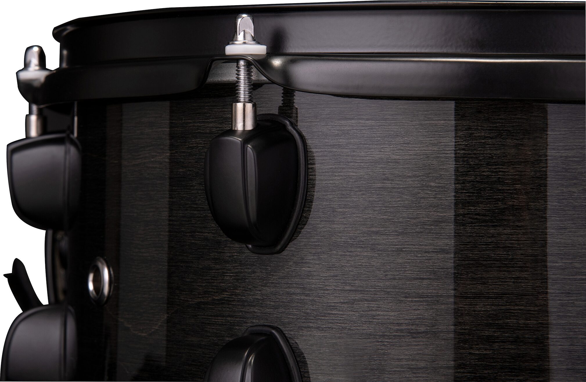 Mapex MPX Maple/Poplar Hybrid Snare, Transparent Black, 14x8", Action Position Back