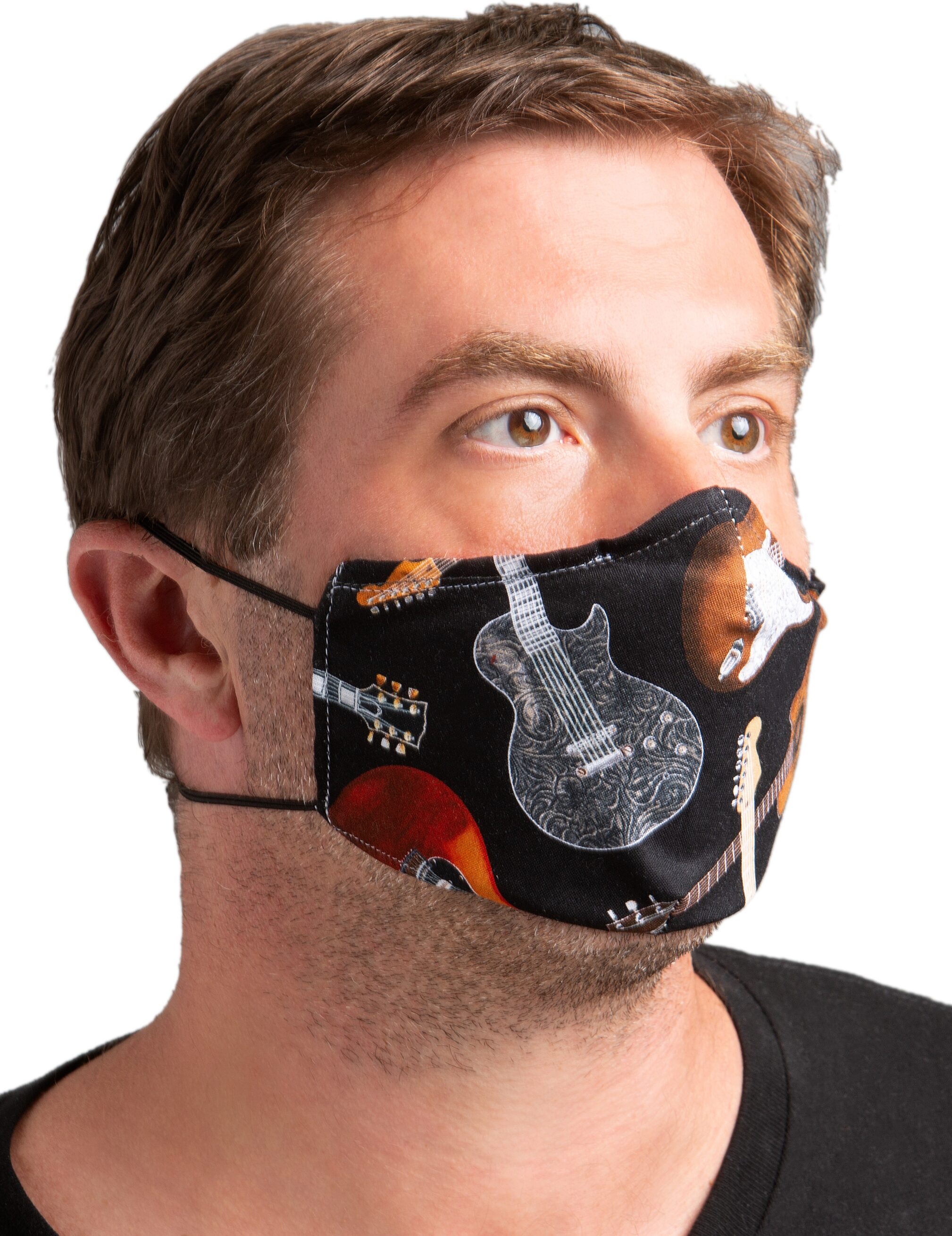 Levy's Reusable Face Mask with Pocket for Replaceable Filter, In Use