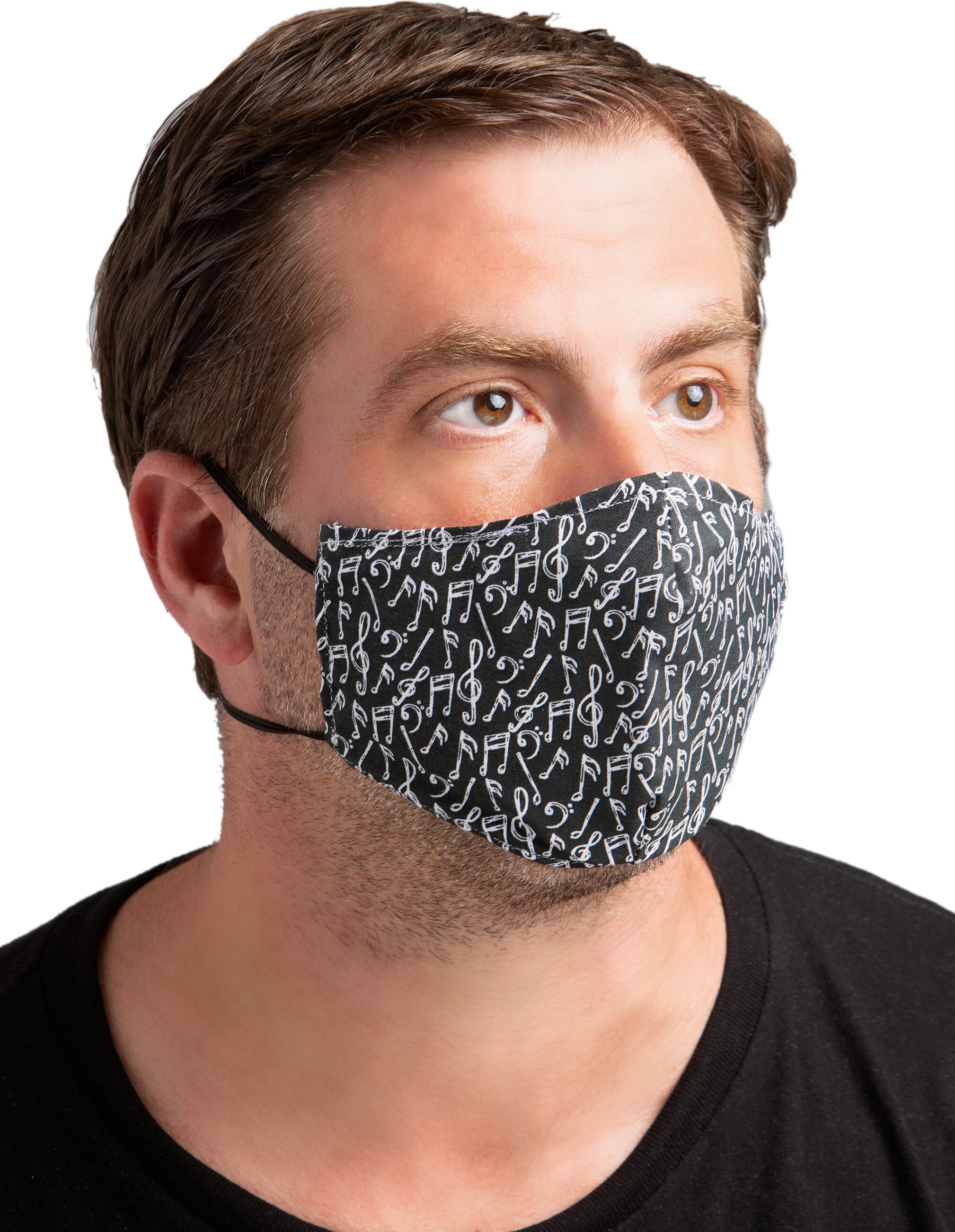 Levy's Reusable Face Mask with Pocket for Replaceable Filter, In Use