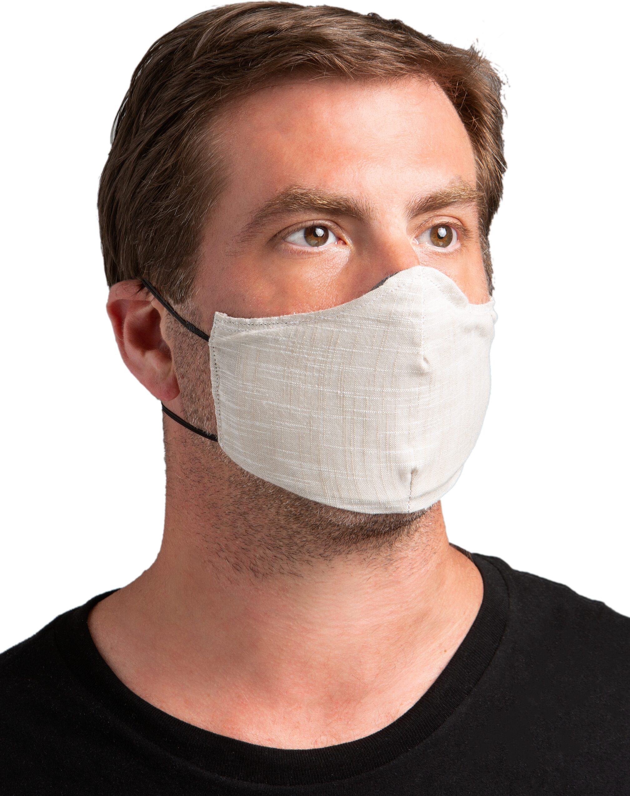 Levy's Reusable Face Mask with Pocket for Replaceable Filter, In Use
