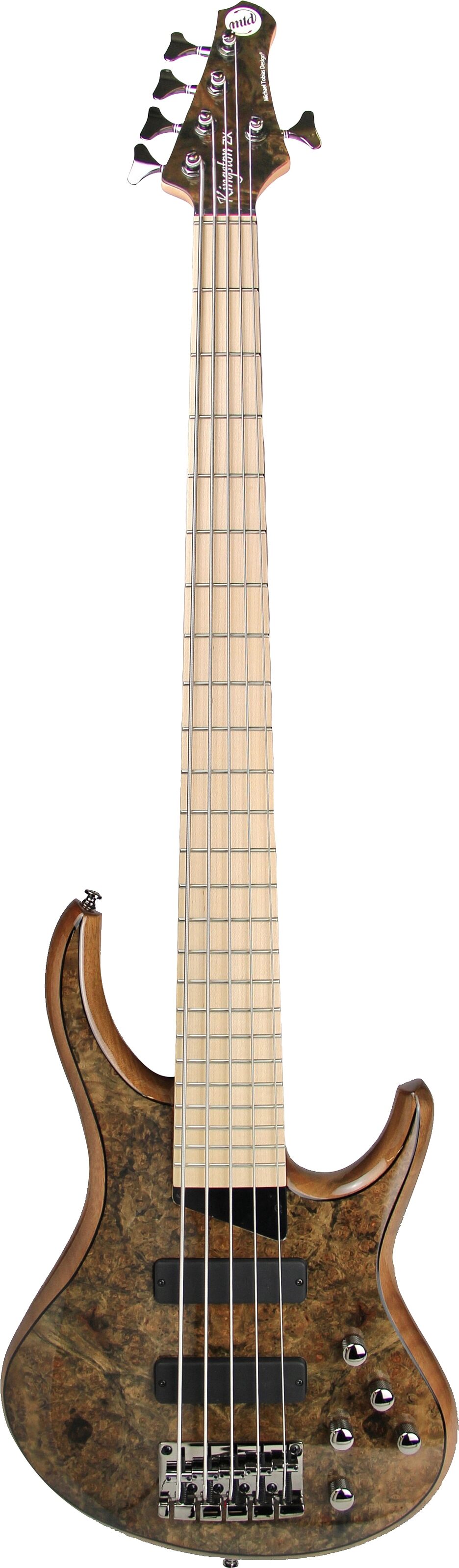 MTD Kingston ZX5 Electric Bass, 5-String, Transparent Mocha, Action Position Back