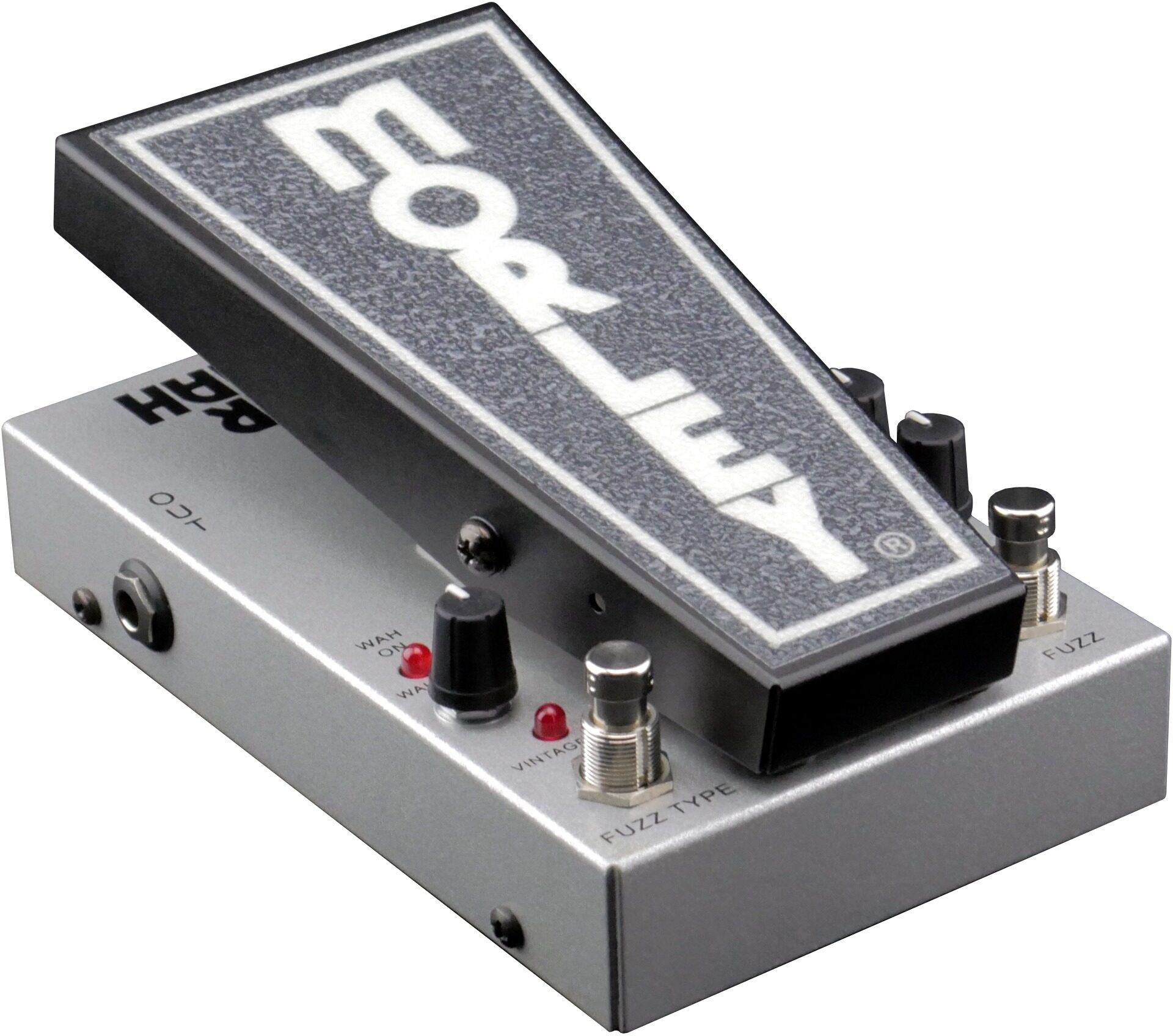 Morley 2020 Power Fuzz Wah Wah Pedal, Angled Back
