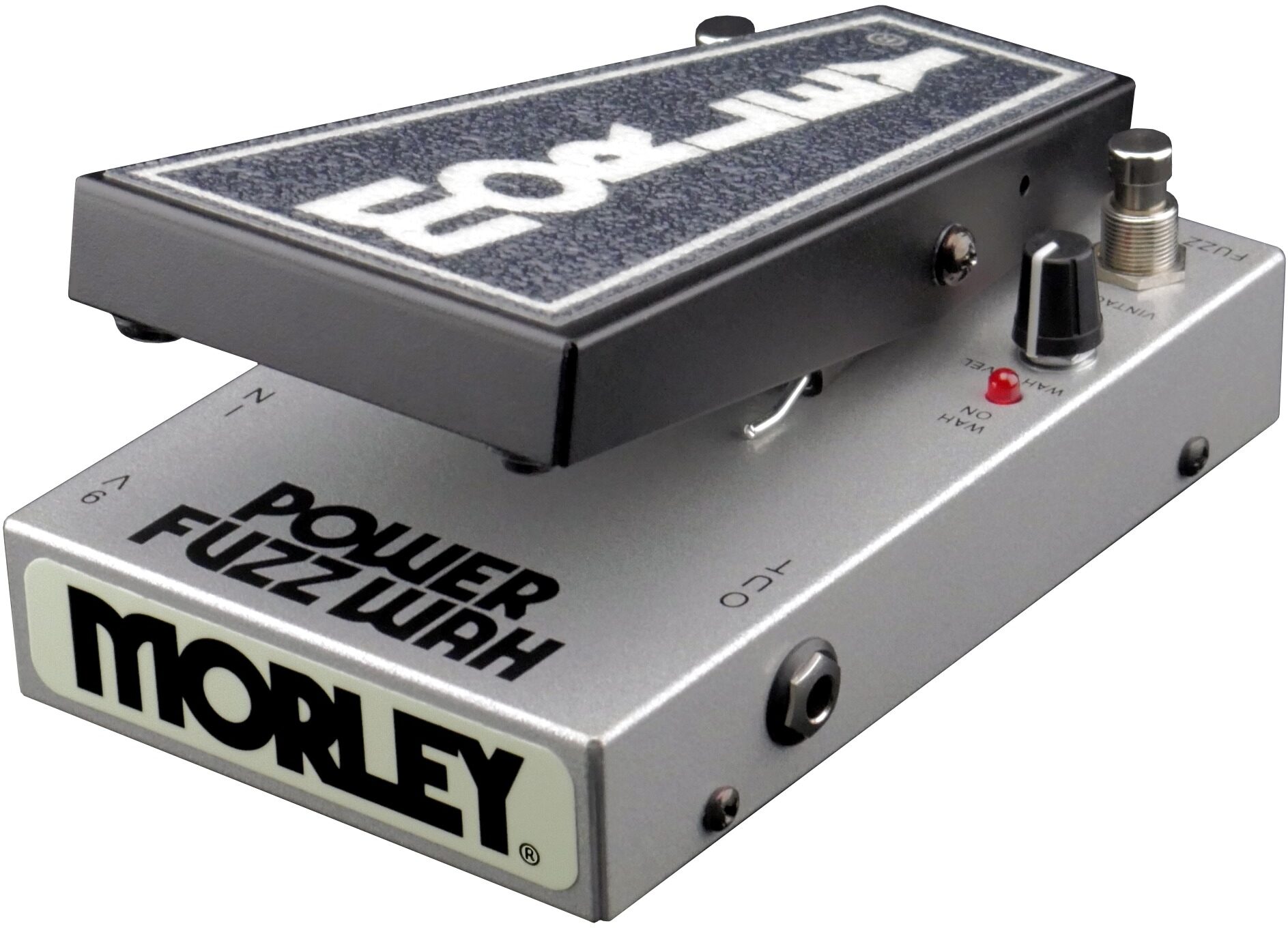 Morley 2020 Power Fuzz Wah Wah Pedal, Angled Front