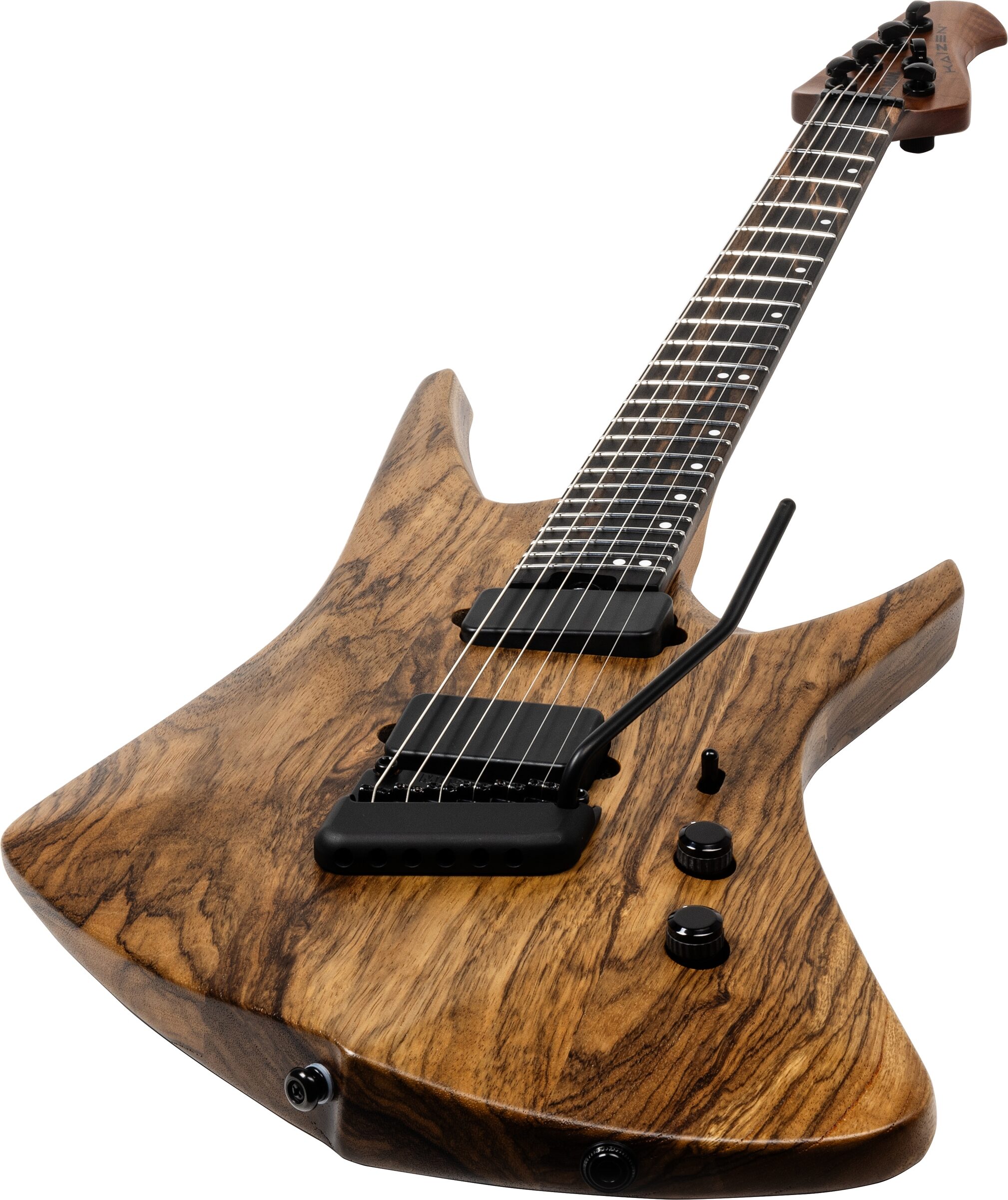 Ernie Ball Music Man Kaizen 6 Electric Guitar (with Case), Black Limba, Action Position Back