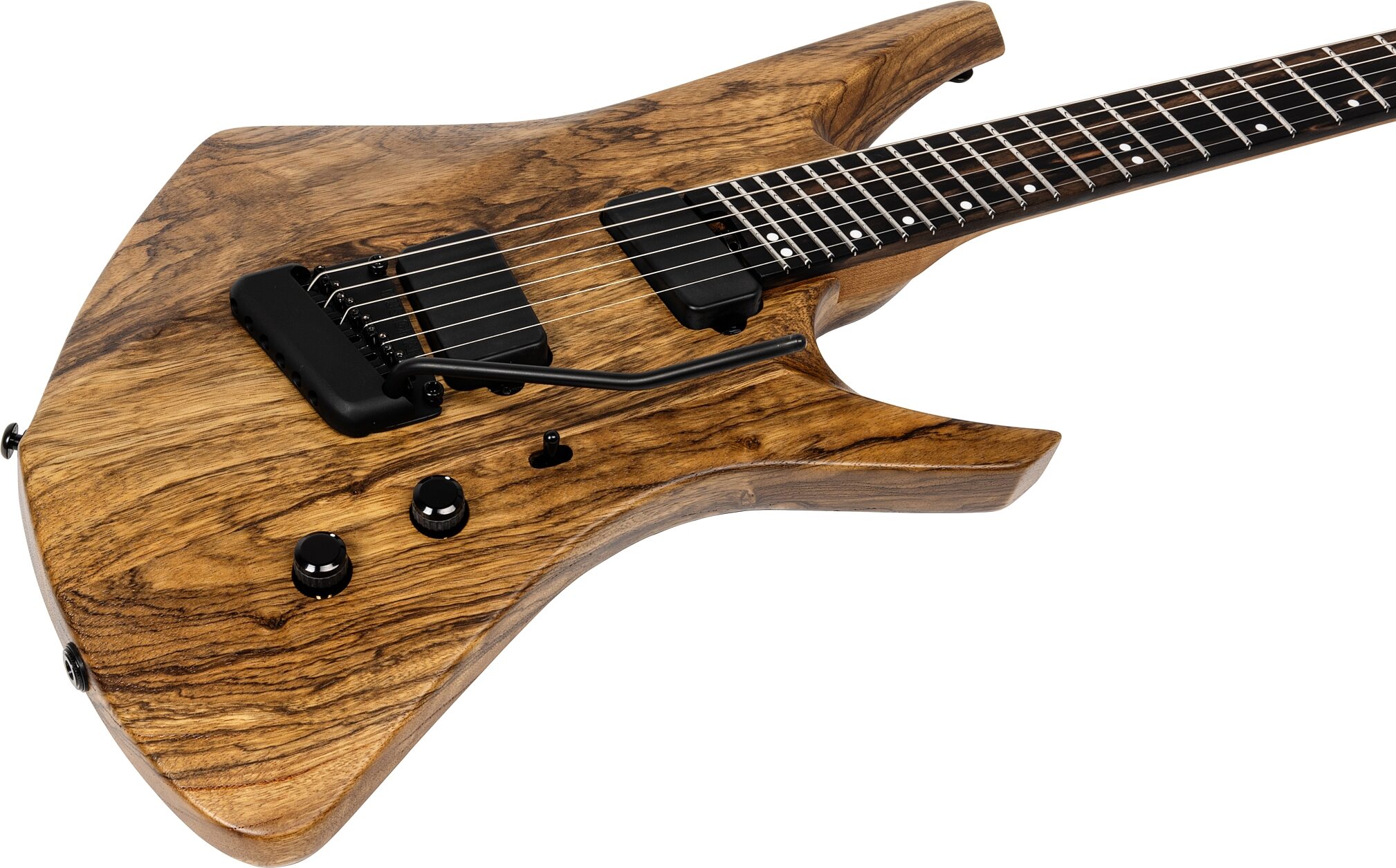 Ernie Ball Music Man Kaizen 6 Electric Guitar (with Case), Black Limba, Action Position Back