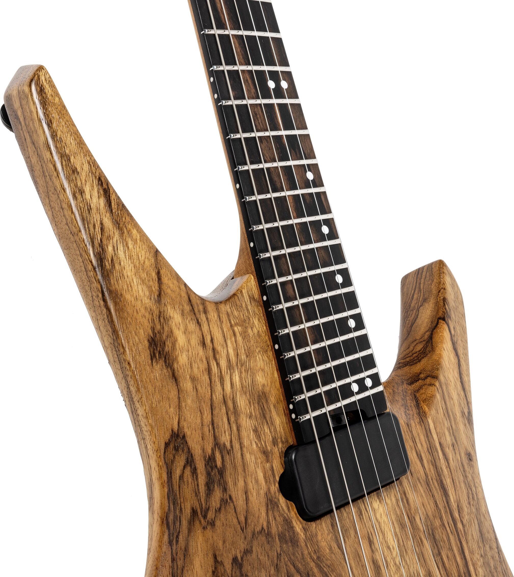 Ernie Ball Music Man Kaizen 6 Electric Guitar (with Case), Black Limba, Action Position Back