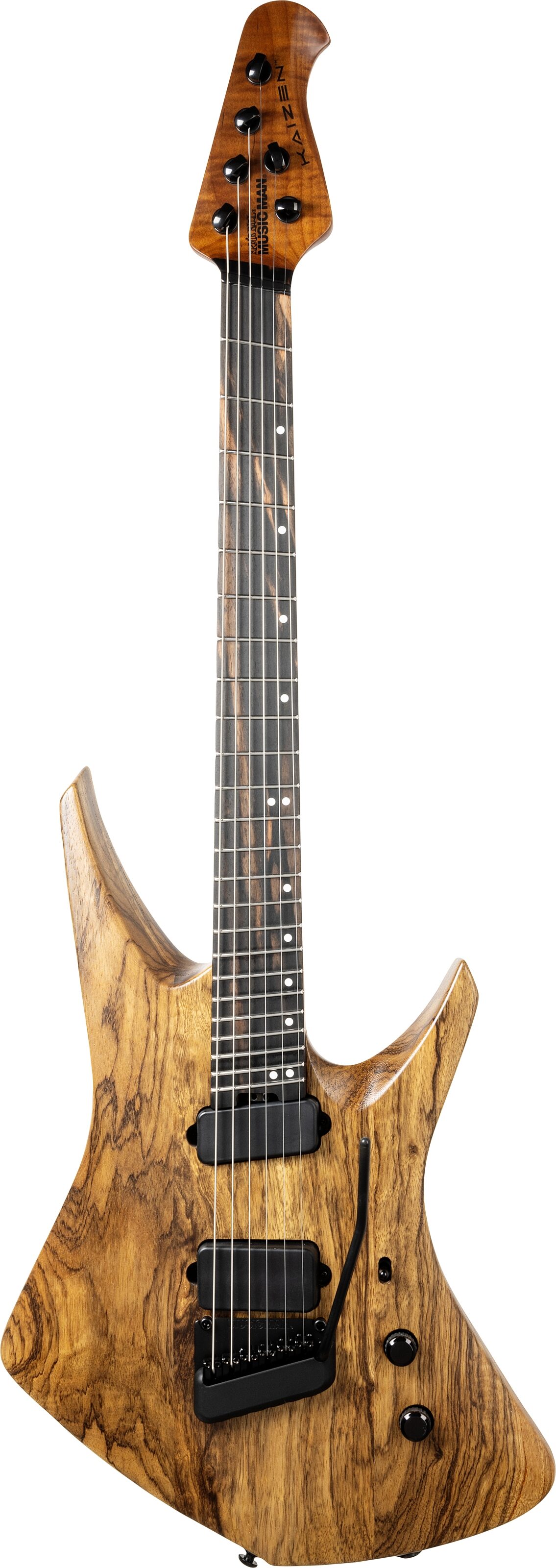 Ernie Ball Music Man Kaizen 6 Electric Guitar (with Case), Black Limba, Action Position Back