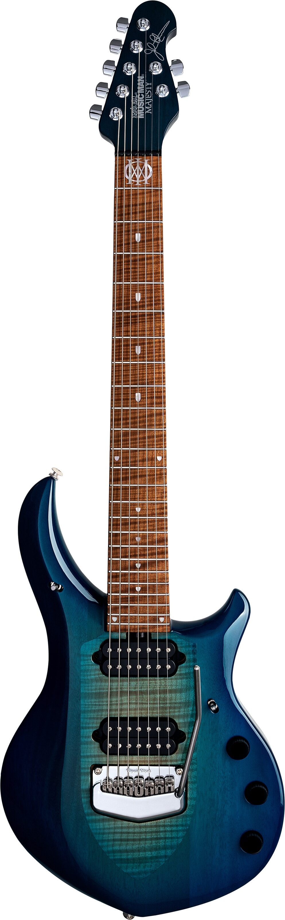 Ernie Ball Music Man Majesty BFR 7 String Electric Guitar (with Case), Action Position Back
