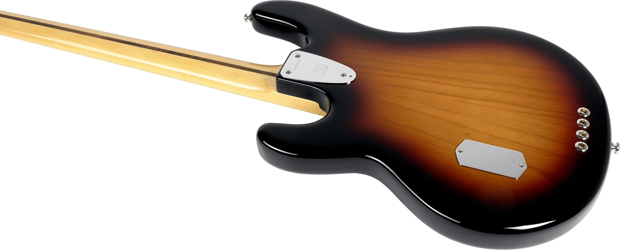 Ernie Ball Music Man Retro '70s StingRay Electric Bass (with Mono soft case), Sunburst, Action Position Back
