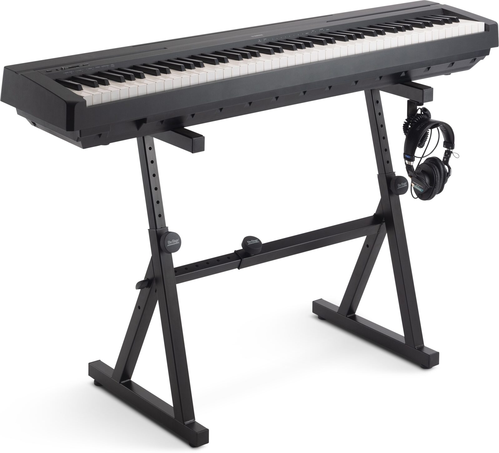 On-Stage KS1355 Single-Tier Z-Style Keyboard Stand, New, Action Position Back